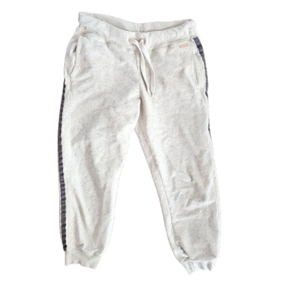 Sweaty Betty Liberate 7/8 Cuffed Trousers Joggers Tuxedo Stripe Off White - Picture 3 of 11